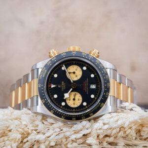 [NEW] Tudor Black Bay Chrono Black Dial S&G Yellow Gold Two-Tone Bracelet – M79363N – 0001