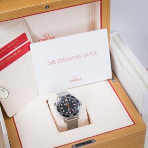 Omega Seamaster Diver 300M Black Dial Orange Hands Mesh Bracelet 42mm – 210.30.42.20.01.018